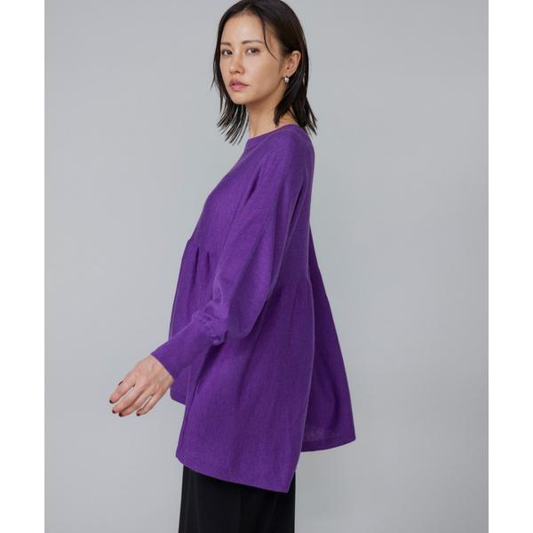 ヘムギャザーニットプルオーバー