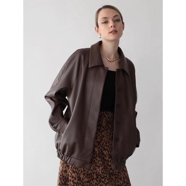 レザーライクオーバーブルゾン