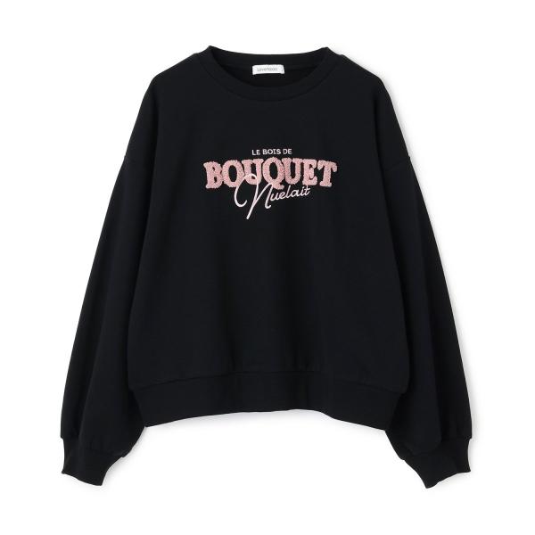 【秒かわトップス】ロゴ刺しゅうベーシックスウェット