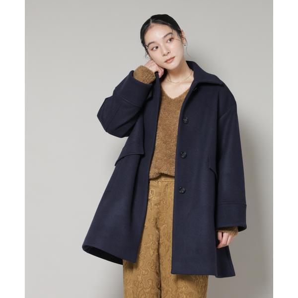 WooLoop Aラインステンカラーミドルコート