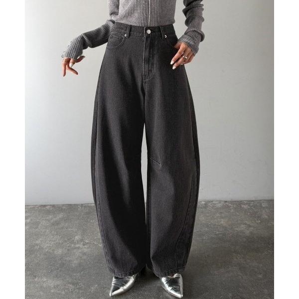 25AW新作《JaVaジャバコラボ》しなやか曲線でスタイル盛れ。美脚見せカーブパンツ（ワイド）