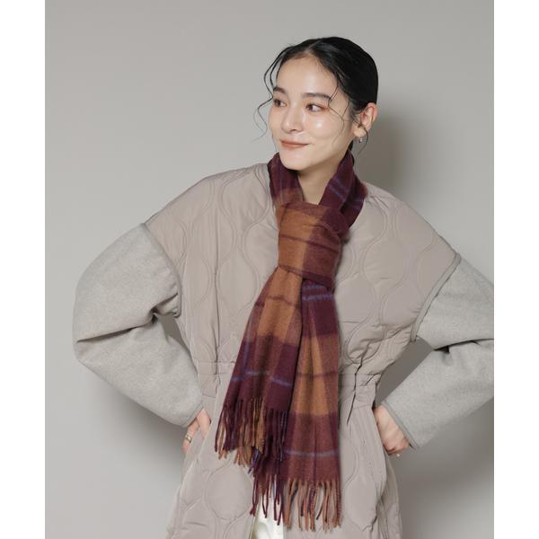 カシミヤチェックストール
