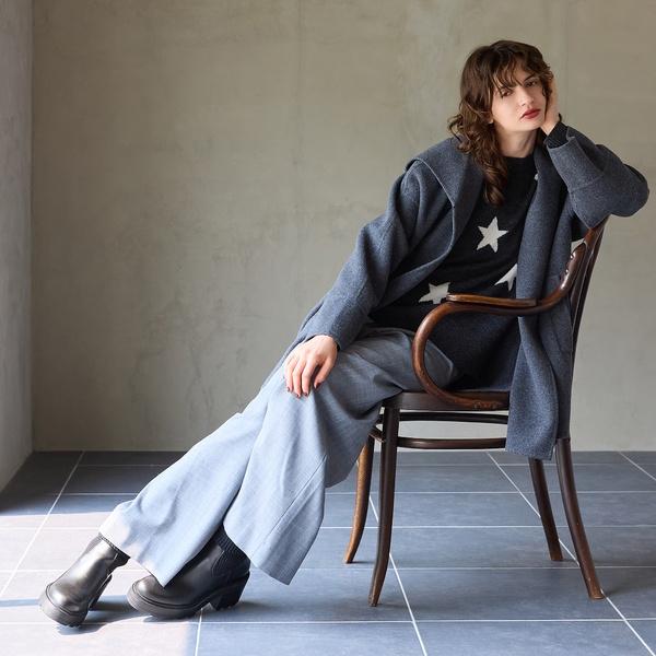 【R-ISM人気シルエット・洗える・S/M/Lサイズあり】ストライプバギーパンツ