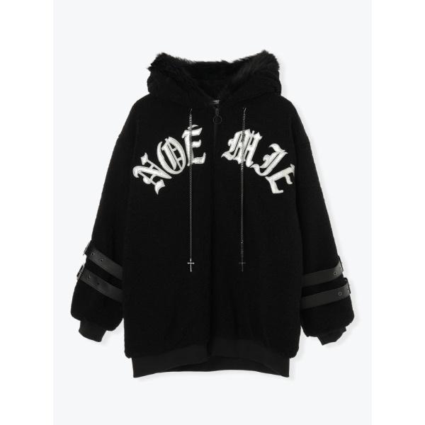 ダブルバックルうさ耳ユニセックスボアブルゾン