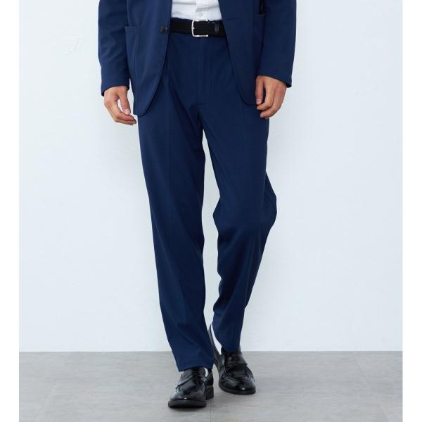 デニスラ URBAN FUNCTION テーパード ウールライクスラックス ストレッチ 洗える