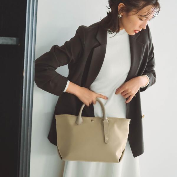 【Breath TOPKAPI】ナイロン レザーハンドル シンプル ミニ トートバッグ / 軽量