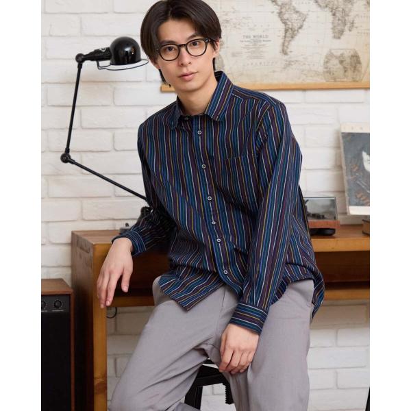 ストライプBDシャツ