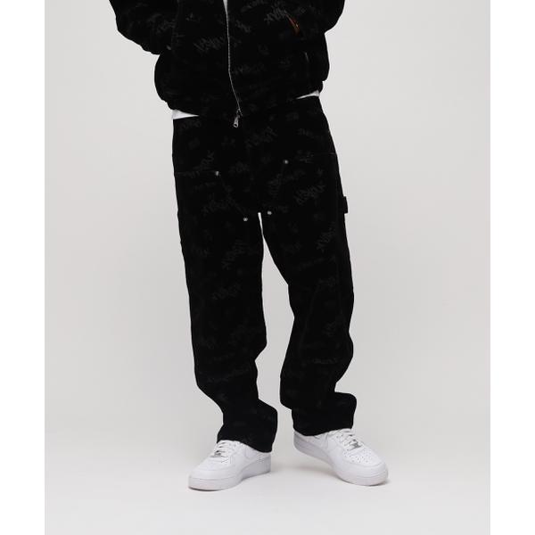 FLOCKING DOUBLE KNEE PAINTER DENIMPANTS