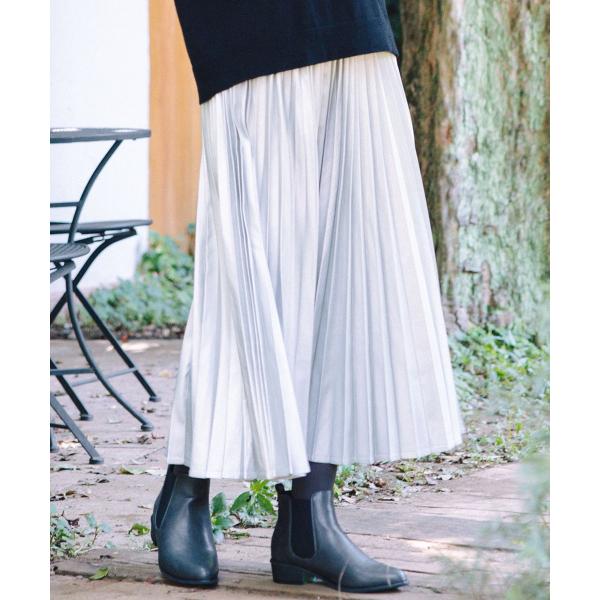 【大きいサイズ】レザーライクプリーツスカート