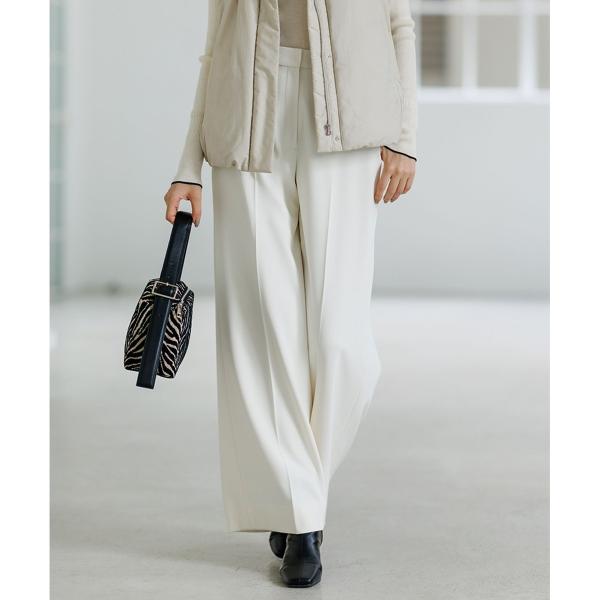 【洗える】 トリアセボディシェルピーチ ワイドパンツ