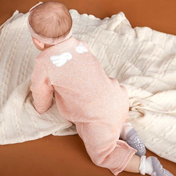 くるりん天使の翼刺しゅうつきカバーオールベビー(60~80cm)