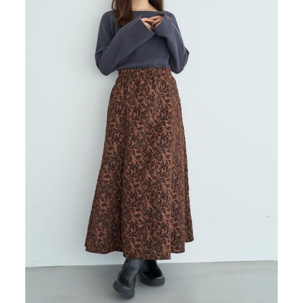 【mil (ミル)】ふくれジャガード セミマーメイドスカート