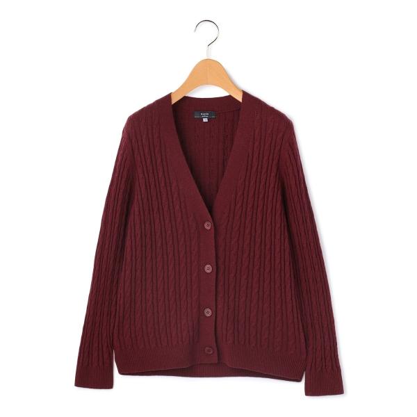 ケーブルニットカーディガン