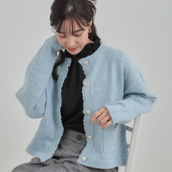 【洗濯機可】きちんと感が魅力 ジャケットライクカーディガン