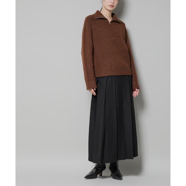 ワイドプリーツロングスカート