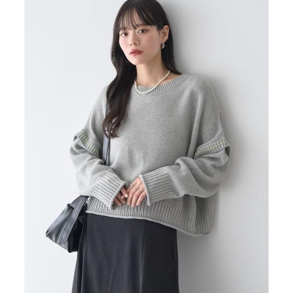 アンチピリングC／A選べる丈配色ニット