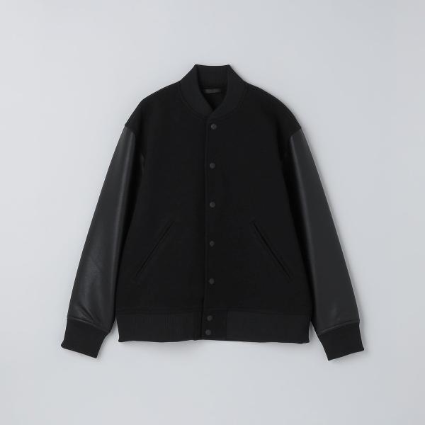 SHIPS Colors:ウール ミックス スタジアム ブルゾン ブラック