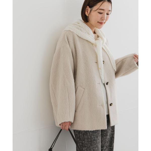 F by ROSSO　『UR TECH』シャギーノーカラーコート