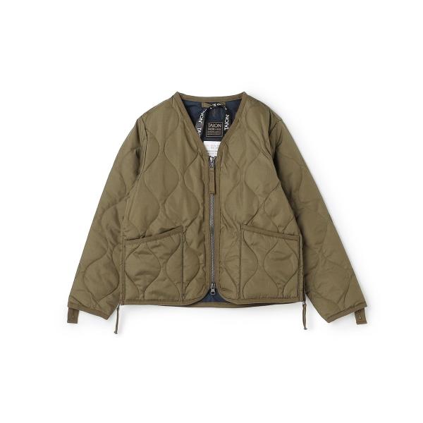 【120-150cm】TAION ミリタリーZIP Vネック ダウンジャケット(UNISEX)