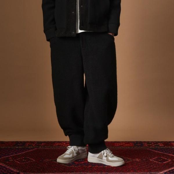 ウール混パイルボアスウェットパンツ