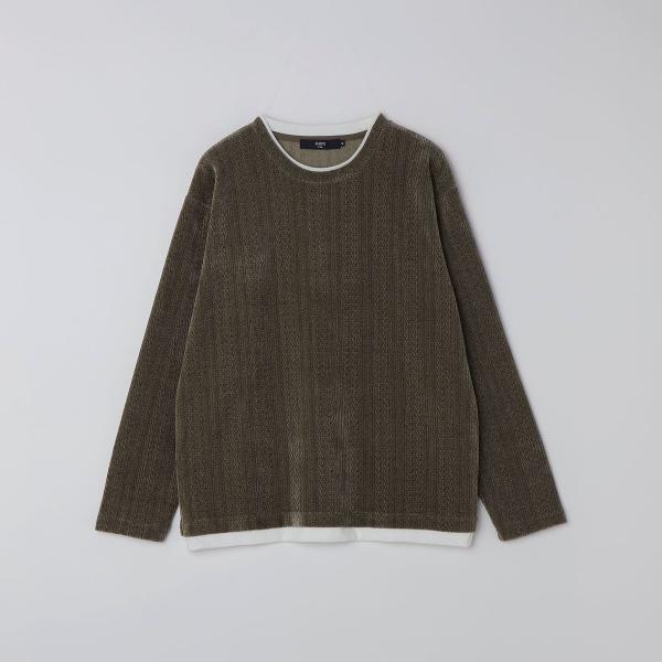 SHIPS Colors:モール フェイクレイヤード ロンT