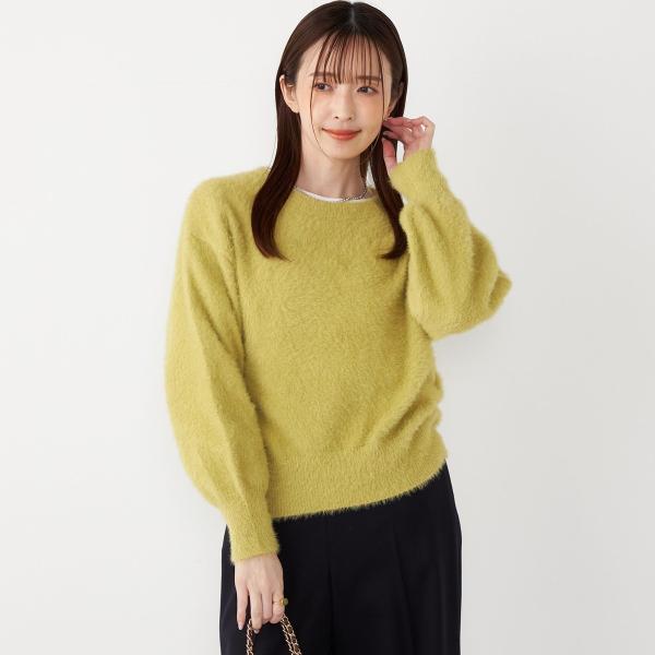 SHIPS Colors:〈手洗い可能〉シャギー クルーネック ニット