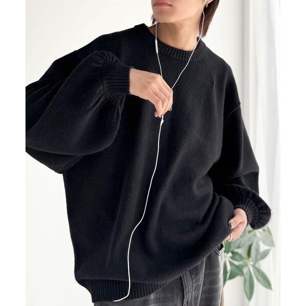 《Javaジャバコラボ》ゆったりながらも存在感抜群！ボリュームスリーブオーバーサイズニット（長袖）
