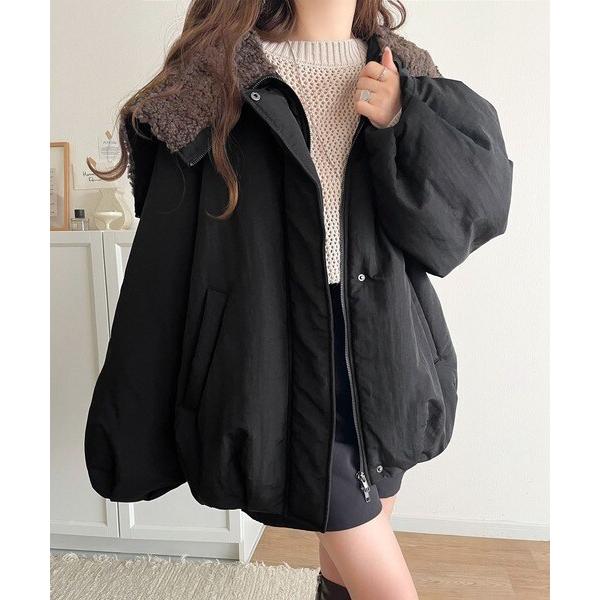 25AW新作《JaVaコラボ》セーラー風カラーがあざとい。中綿バルーンシルエットブルゾン（長袖）