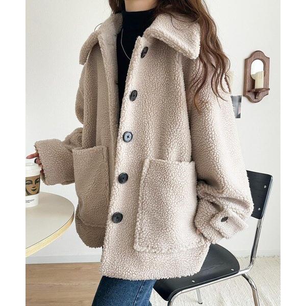 25AW新作《JaVaジャバコラボ》纏う大人ボアが包み込む♪ボアショートブルゾン