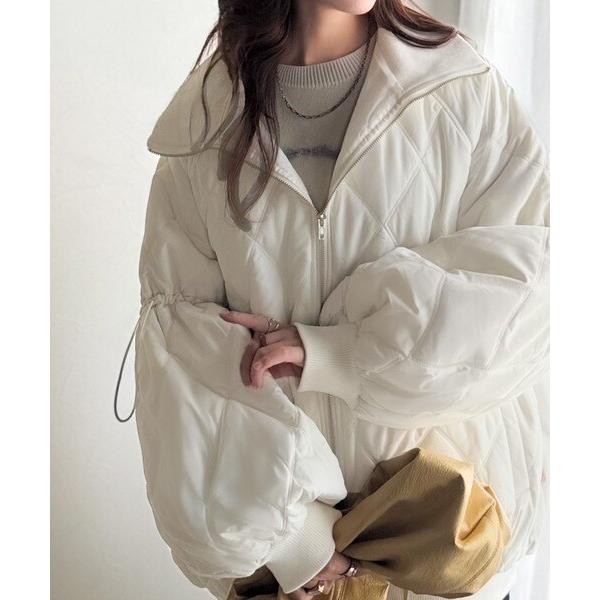 25AW新作《JaVaジャバコラボ》大人カジュアルの主役。ダブルキルティング袖ドロスト中綿ジャケット