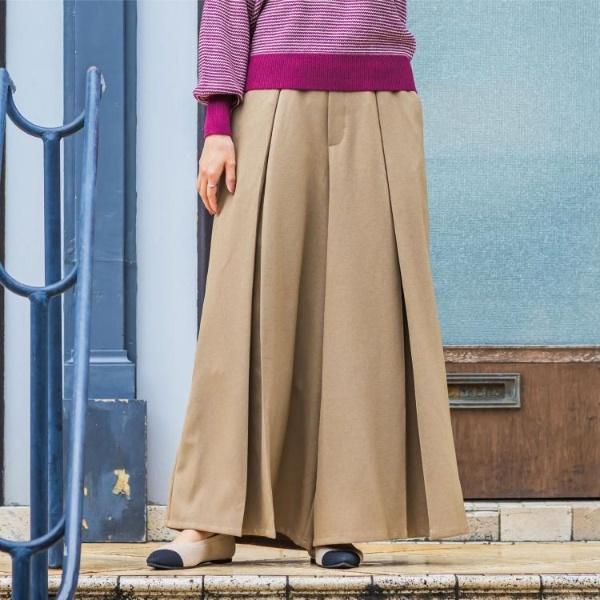 【手洗い可】ツイルタックワイドパンツ