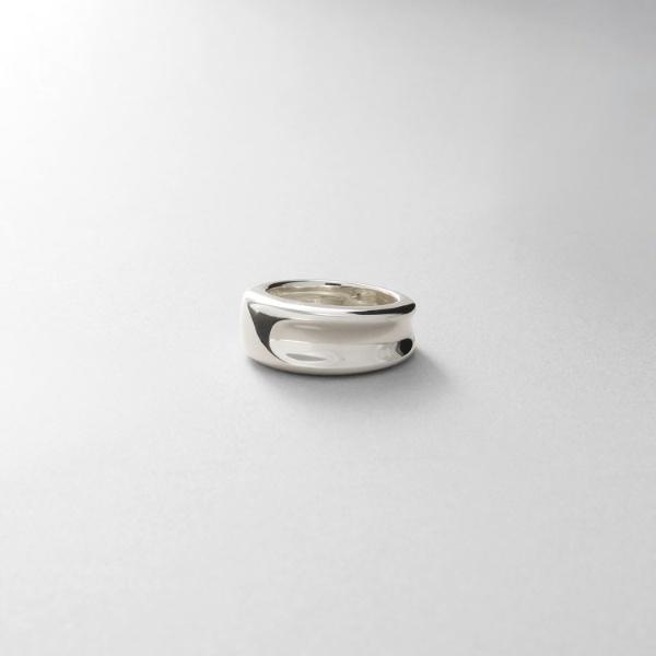 シルバー コンケイブピンキーリング