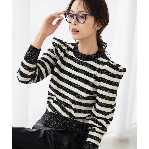 パワーショルダー ラメニット プルオーバー