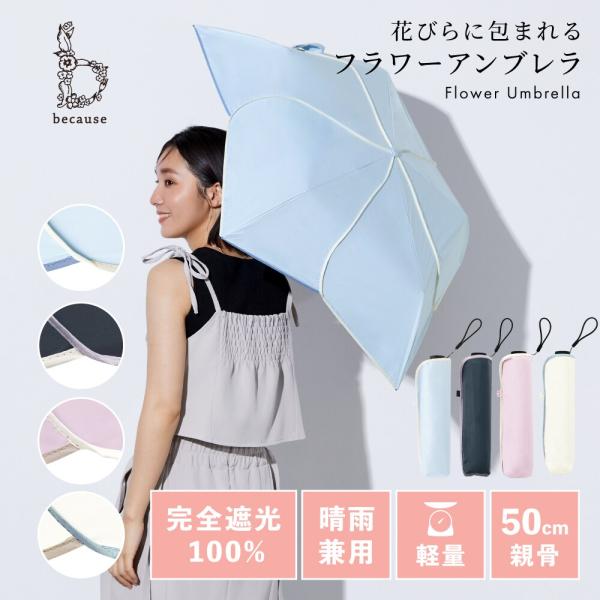 PUスーパーライト／バイカラーパイピング ミニ 折りたたみ傘/日傘