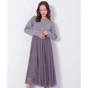 ニットジャケットドッキングワンピースの詳細画像1