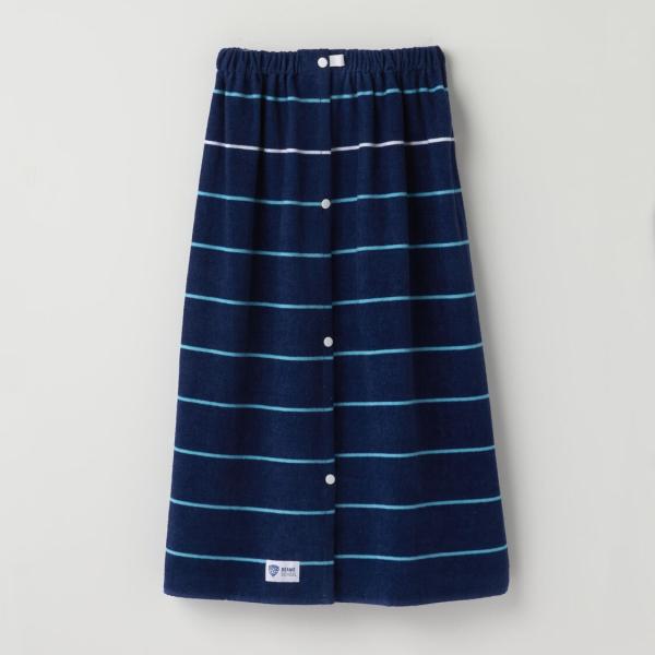 BEAMS SCHOOL キッズ 80cm丈綿ボーダー巻きタオル