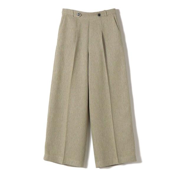 SHIPS Colors:〈手洗い可能〉カラー ミックス ツイード ボタン ワイドパンツ◇