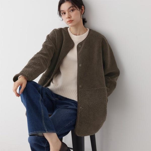 【2WAY】フェイクムートンコート