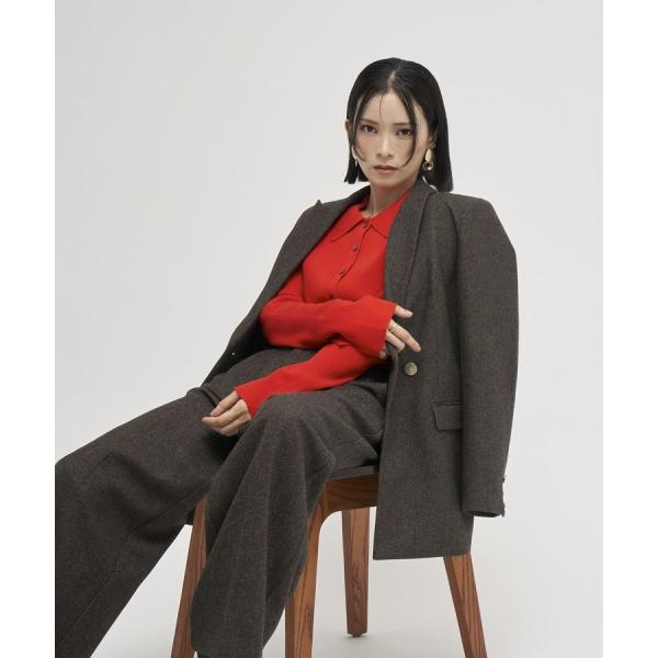 【尾崎紗代子×YECCA VECCA】ツイードテーラードジャケット