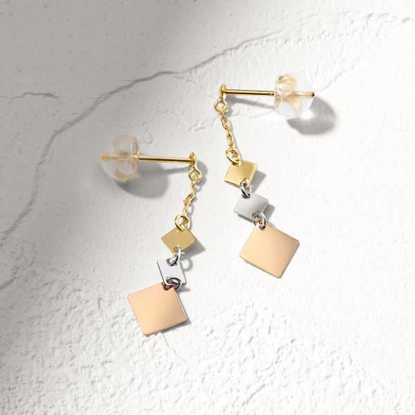 K18/PT900 コンビカラーピアス