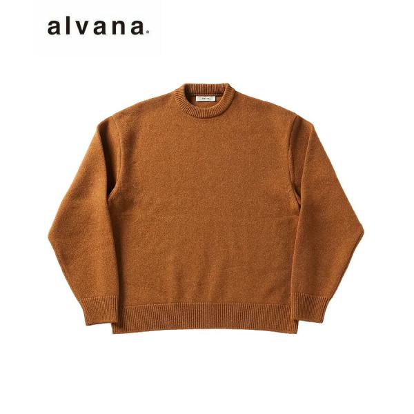 5G LAMS WOOL CREW KNIT / キャメル [ALV-90150]