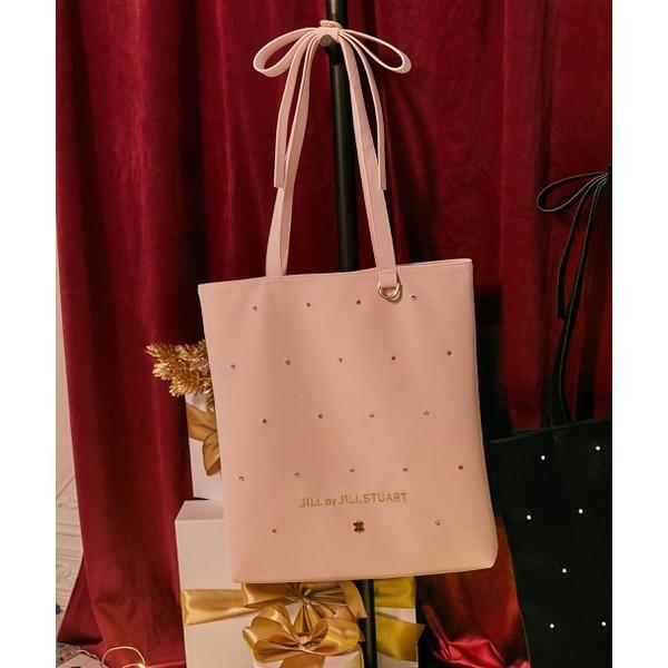 ビジューリボントートバッグ