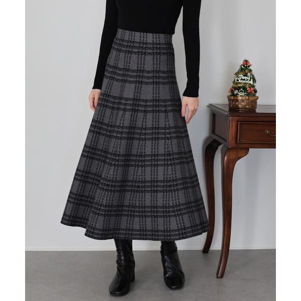 ロングチェックスカート