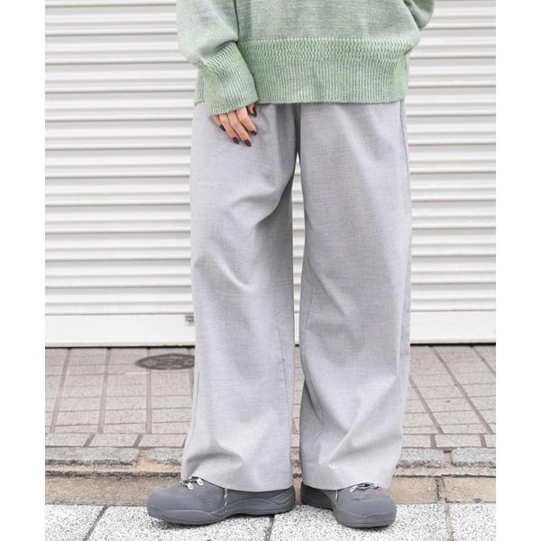 ウールライクイージーワイドトラウザー