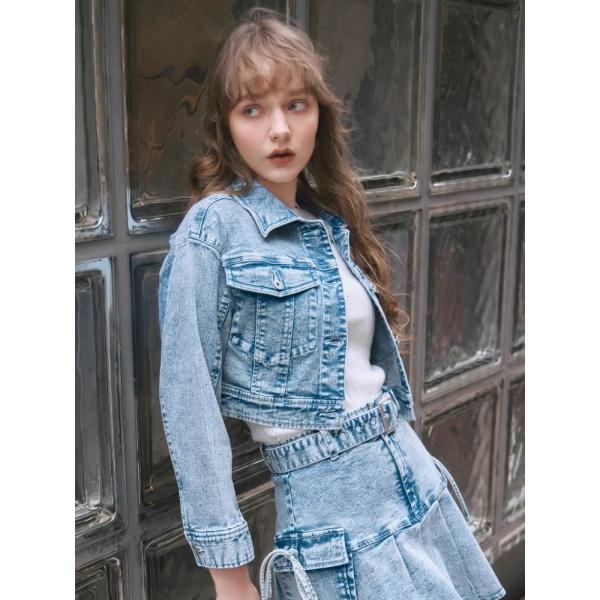 Jewelデニムクロップドジャケット