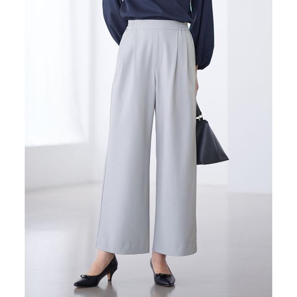 イージーケアライトストレッチワイドパンツ