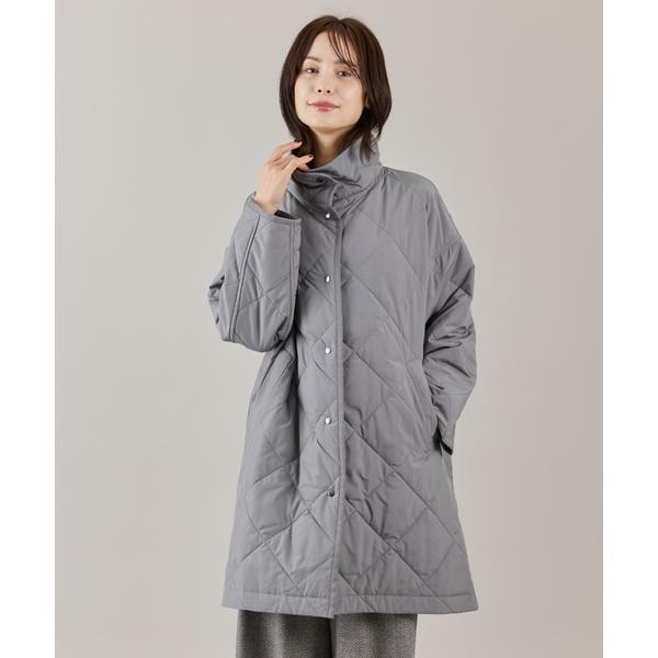 《大きいサイズ》中綿キルティングスタンドコート《LIMONTA EAST》