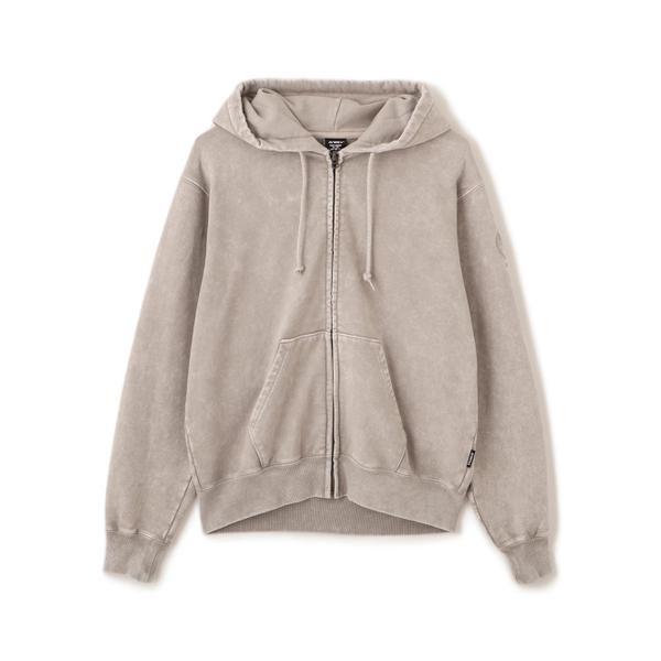 ACID WASH ZIP UP HOODIE