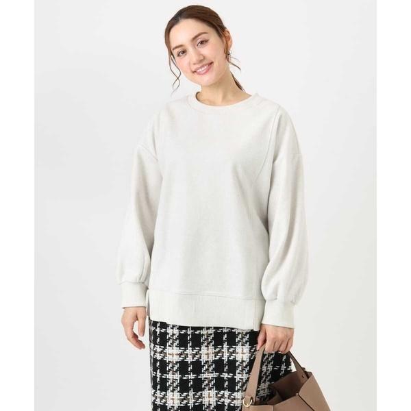 【大きいサイズ】起毛スウェットライクトップス