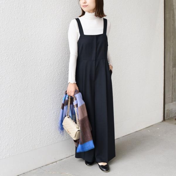 SHIPS Colors:〈手洗い可能〉ポリエステル/リネン スラブ オールインワン◇